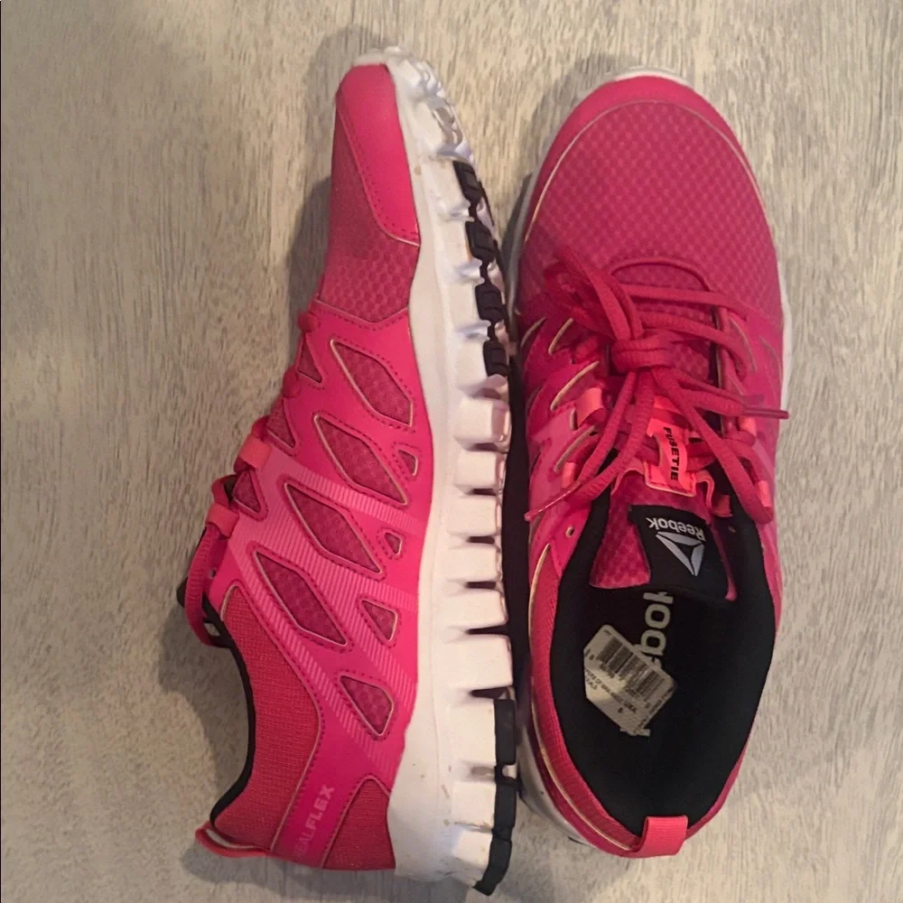 Reebok Women's Vibrant Pink Athletic Sneakers - Picture 2 of 6